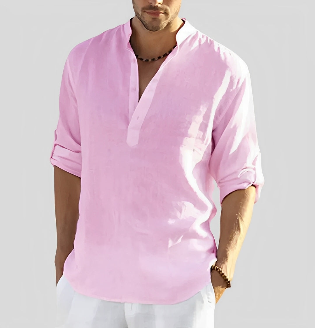 Oliver – Men's Relaxed Fit Linen Shirt - Image 2