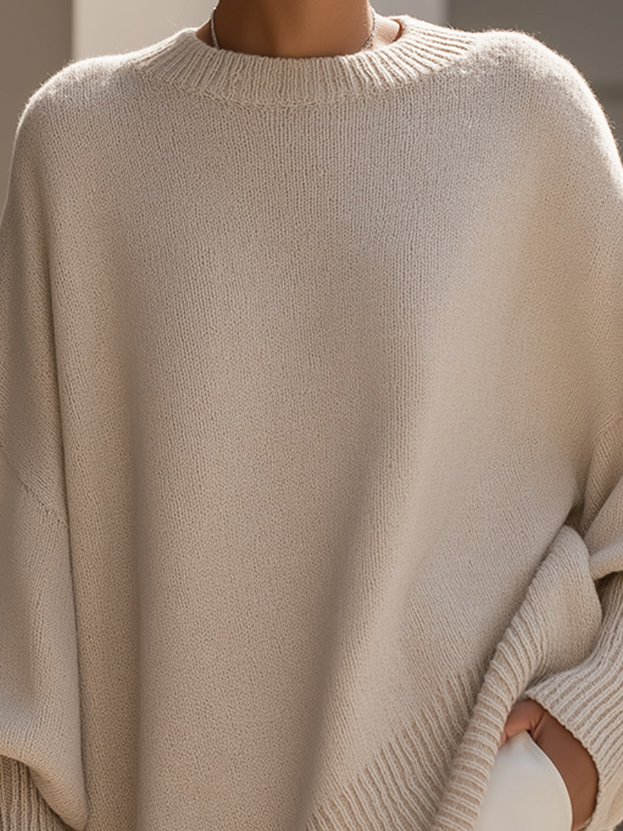Isabella – Eleganter Damen-Strickponcho mit asymmetrischem Schnitt