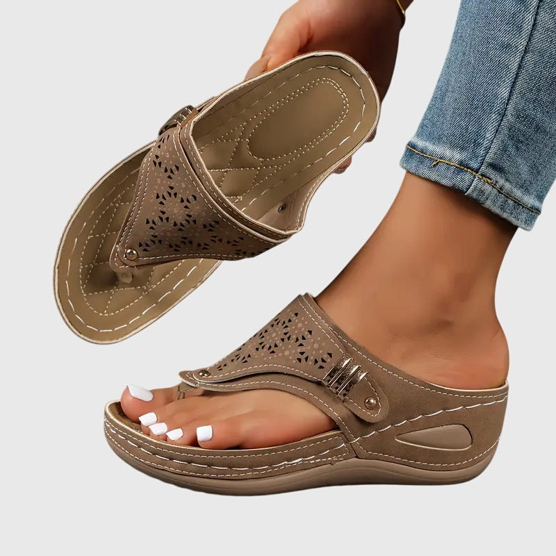 Carina – Women Slip On Flat Sandals - Image 1