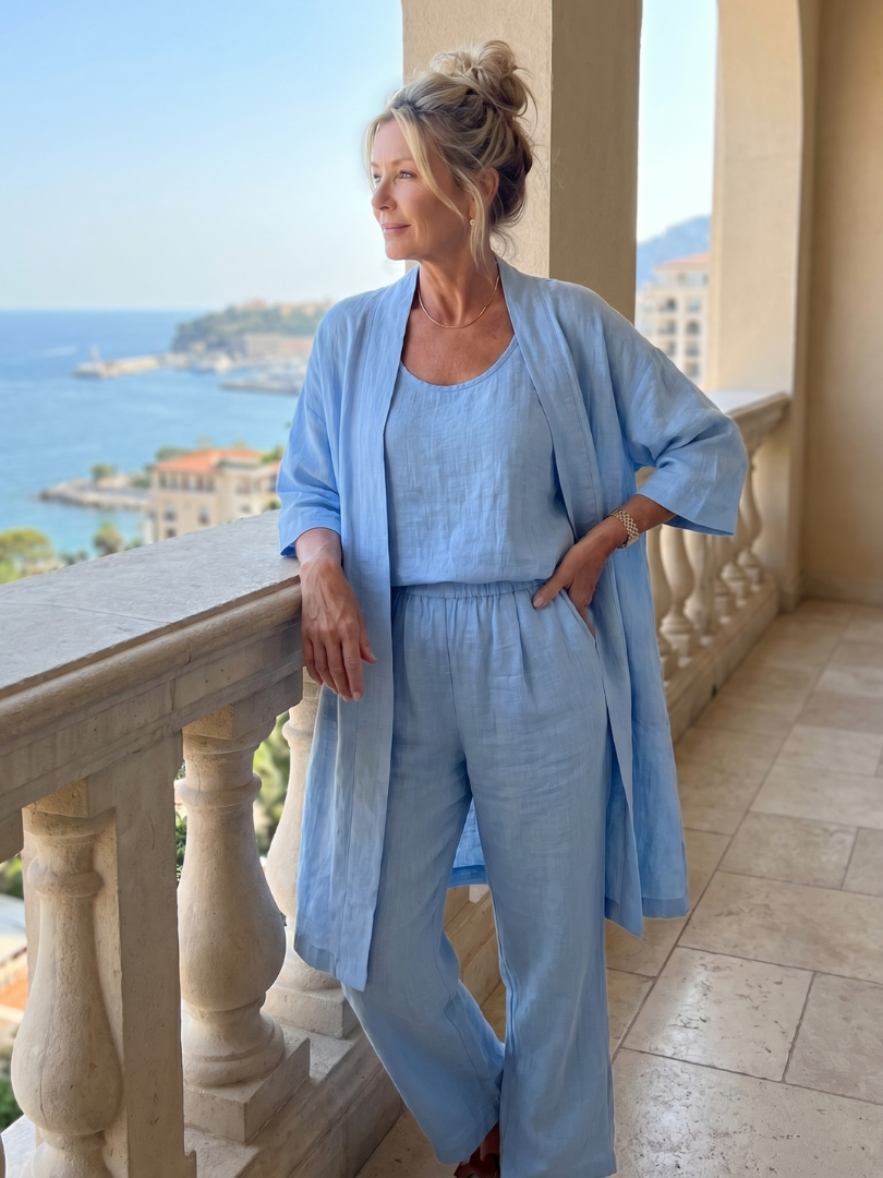 Elegantes Damen Outfit mit lockerem Oberteil und bequemen Hosen – J&B - 11 - Atelier-Zofia