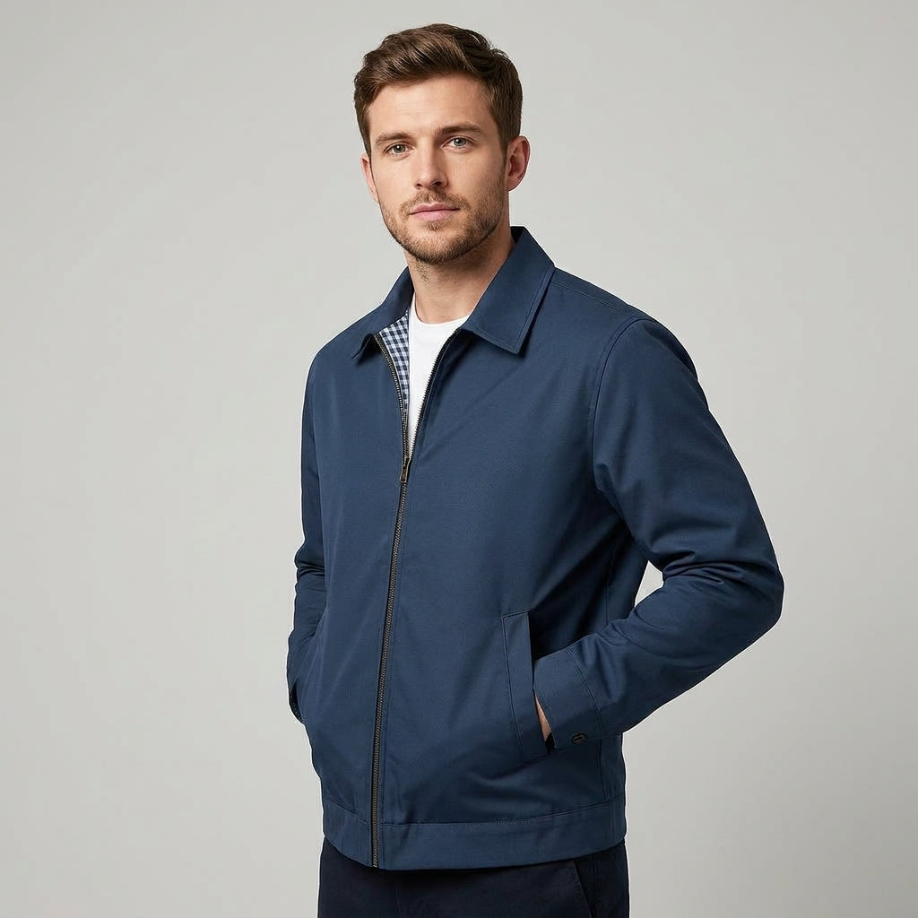 Moderne Slim-Fit Herrenjacke mit Reißverschluss - J&B - 5 - Atelier-Zofia