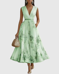 Lea – Elegant Pleated Maxi Dress - Image 1