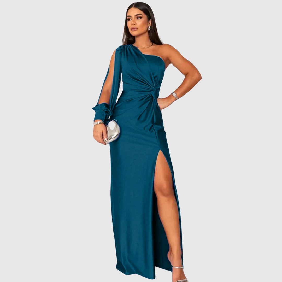 Sarah – Elegant One-Shoulder Evening Dress - Image 1
