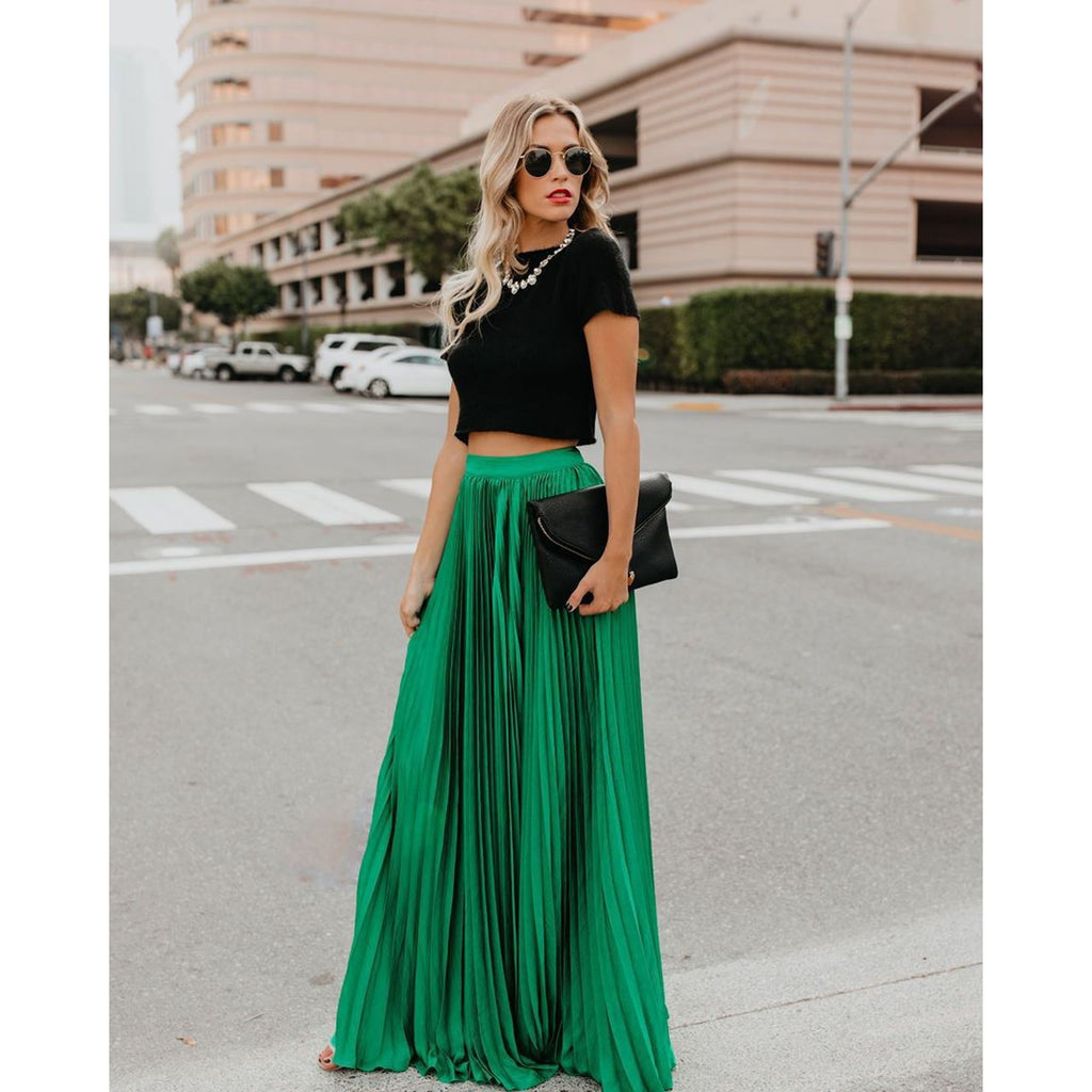 Jana – Plissierter Damen Maxi-Rock