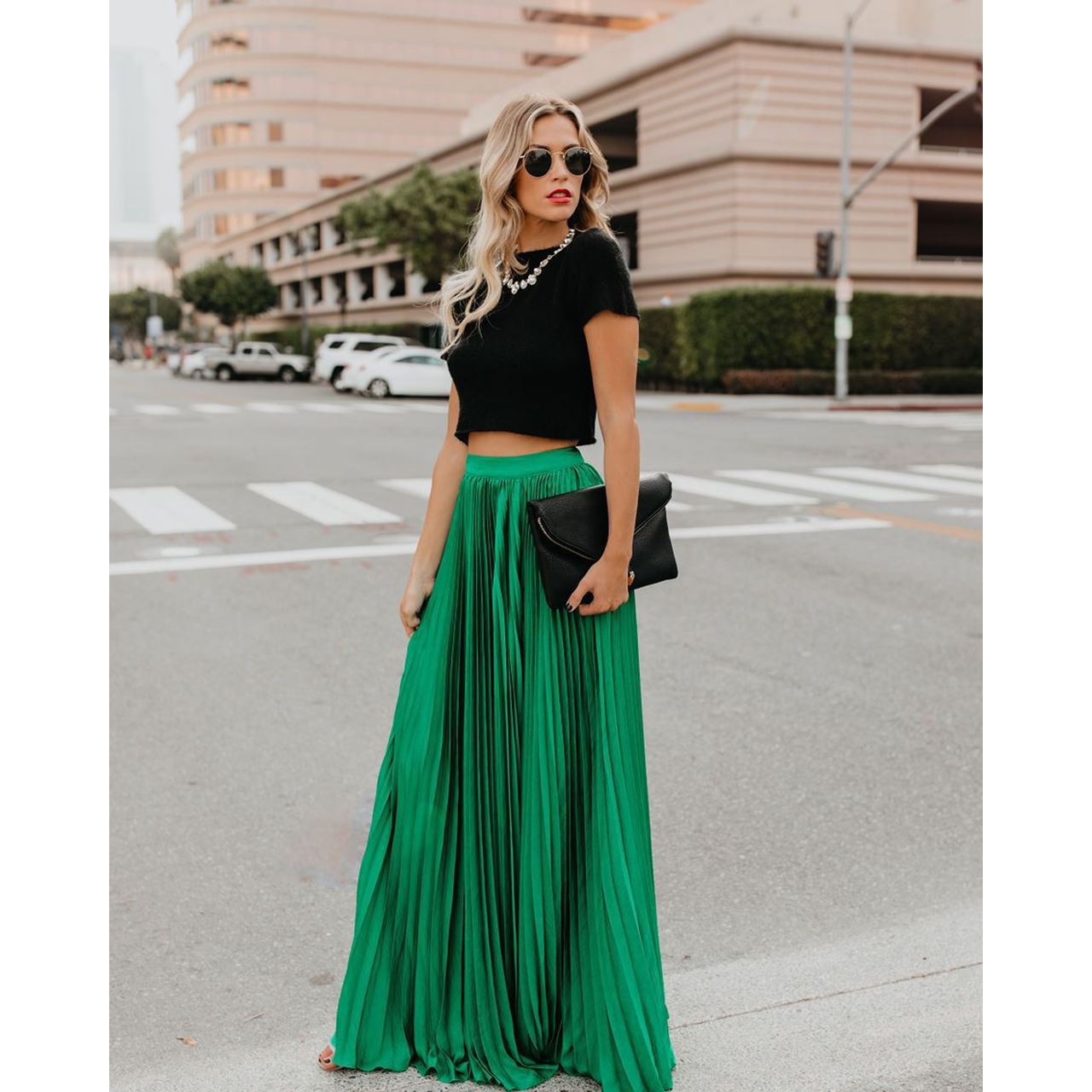 Jana – Plissierter Damen Maxi-Rock