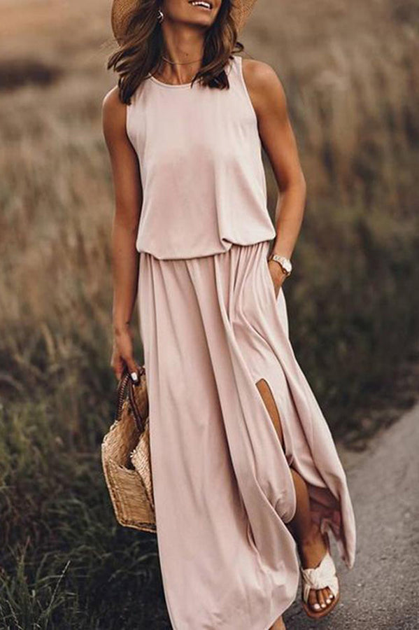 Katrin – Women Loose Fit Slit Maxi Dress - Image 1