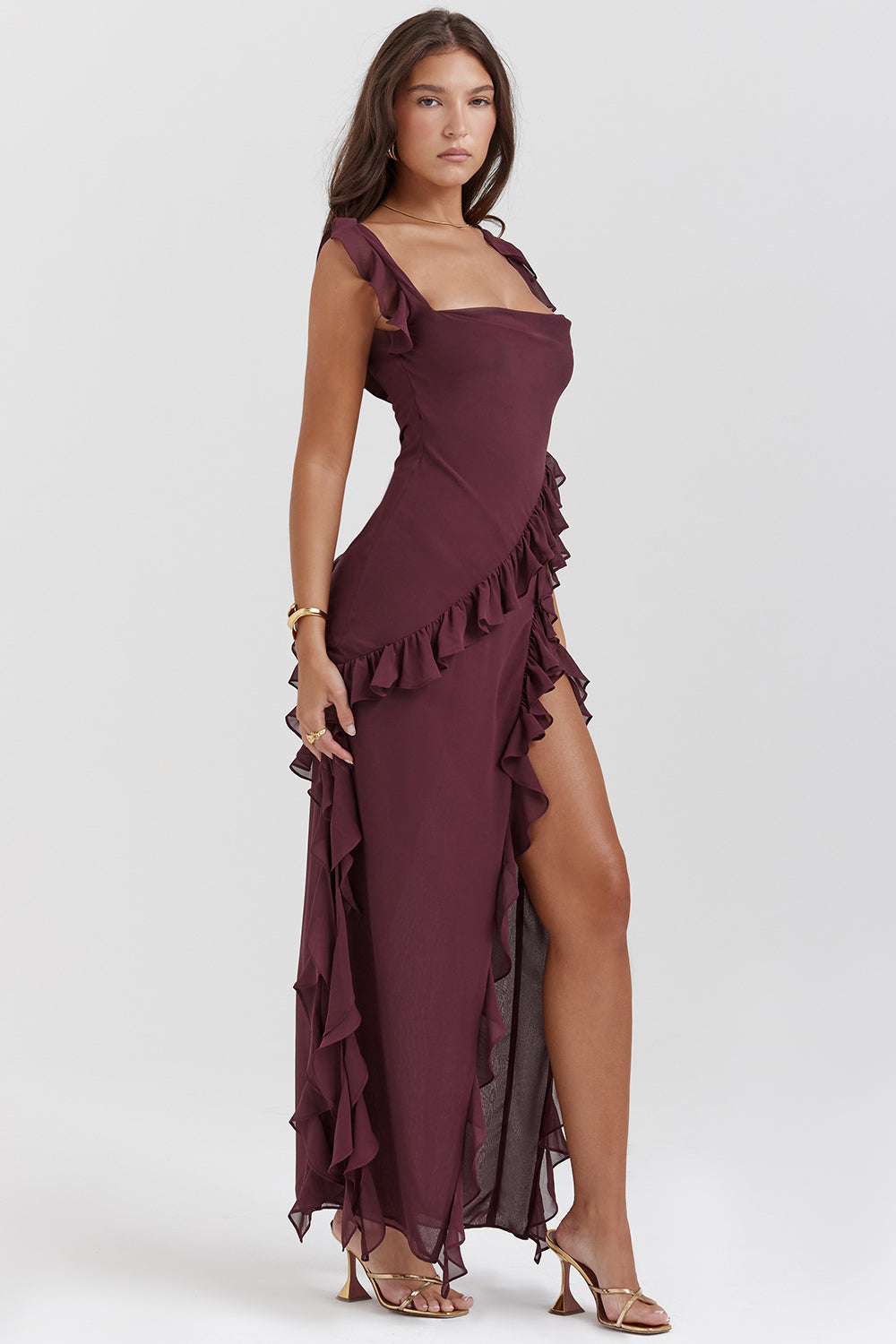 Maren – Elegant Ruffled Maxi Dress for women - Image 3