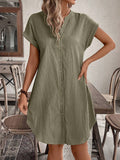 Katrin – Women Button Front Short Sleeve Dress - Image 7