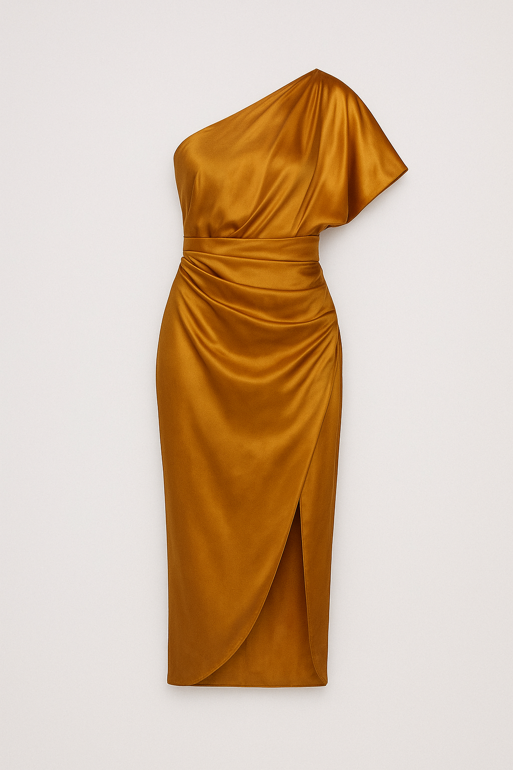 Antonia – Elegant One-Shoulder satin Dress for Women - Image 3