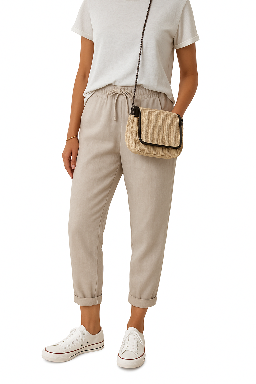 Lydia – Relaxed Cotton Linen Trousers for Women - Image 1