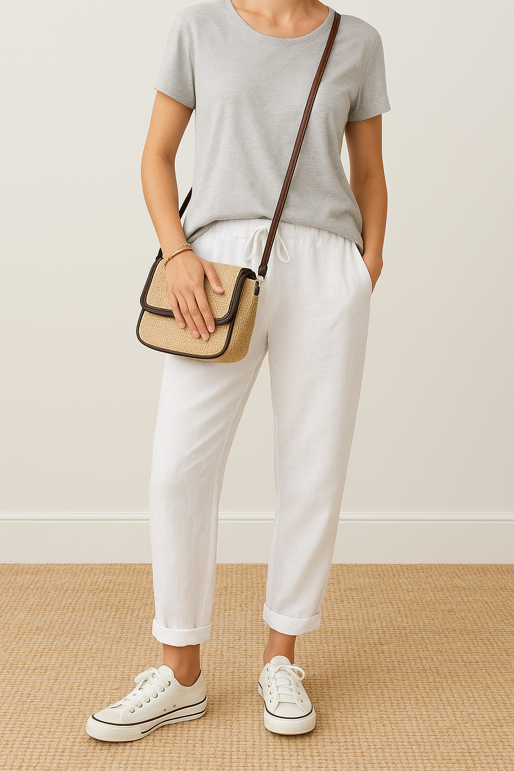 Lydia – Relaxed Cotton Linen Trousers for Women - Image 3