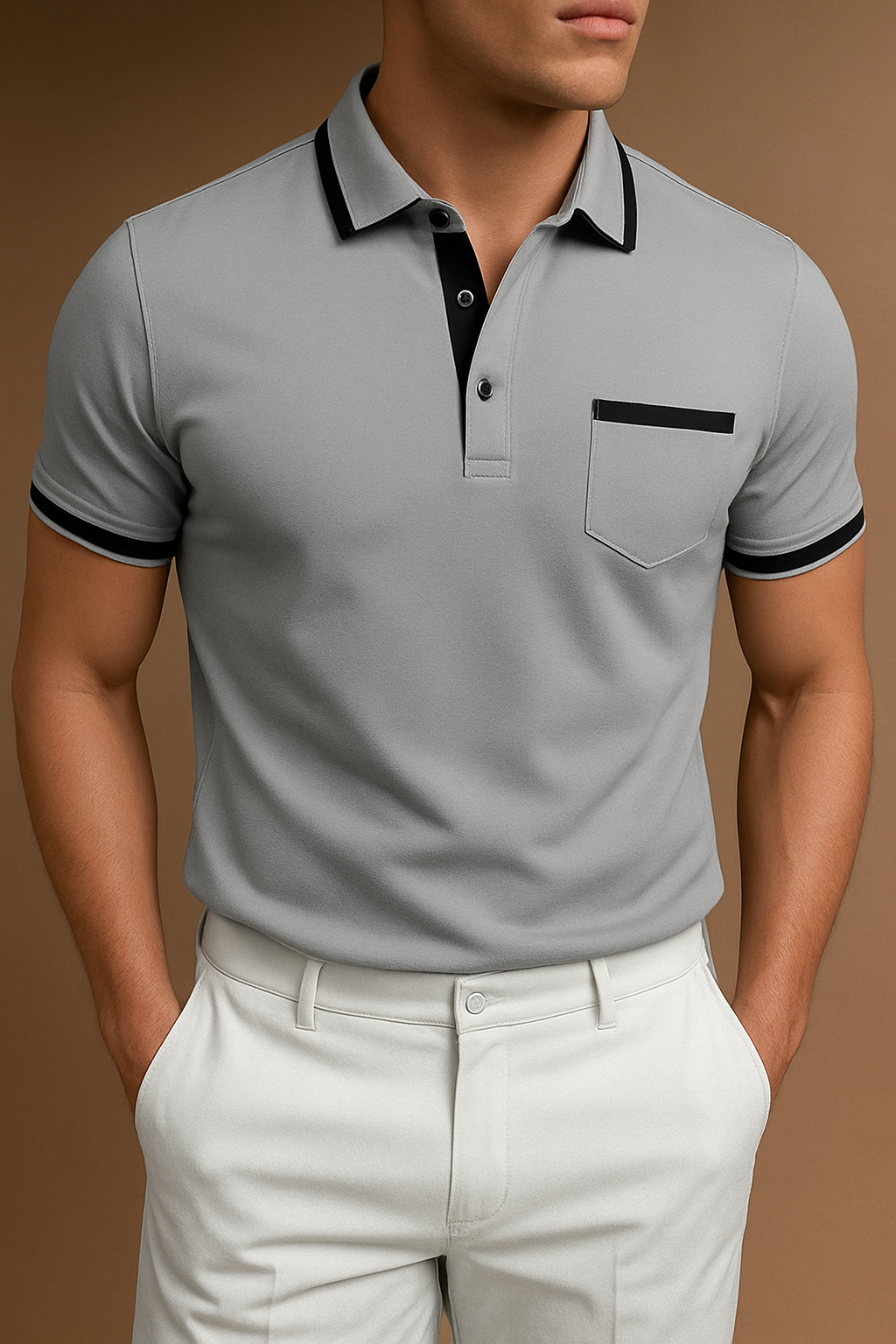 Adrian – Classic Polo Shirt for Men - Image 3
