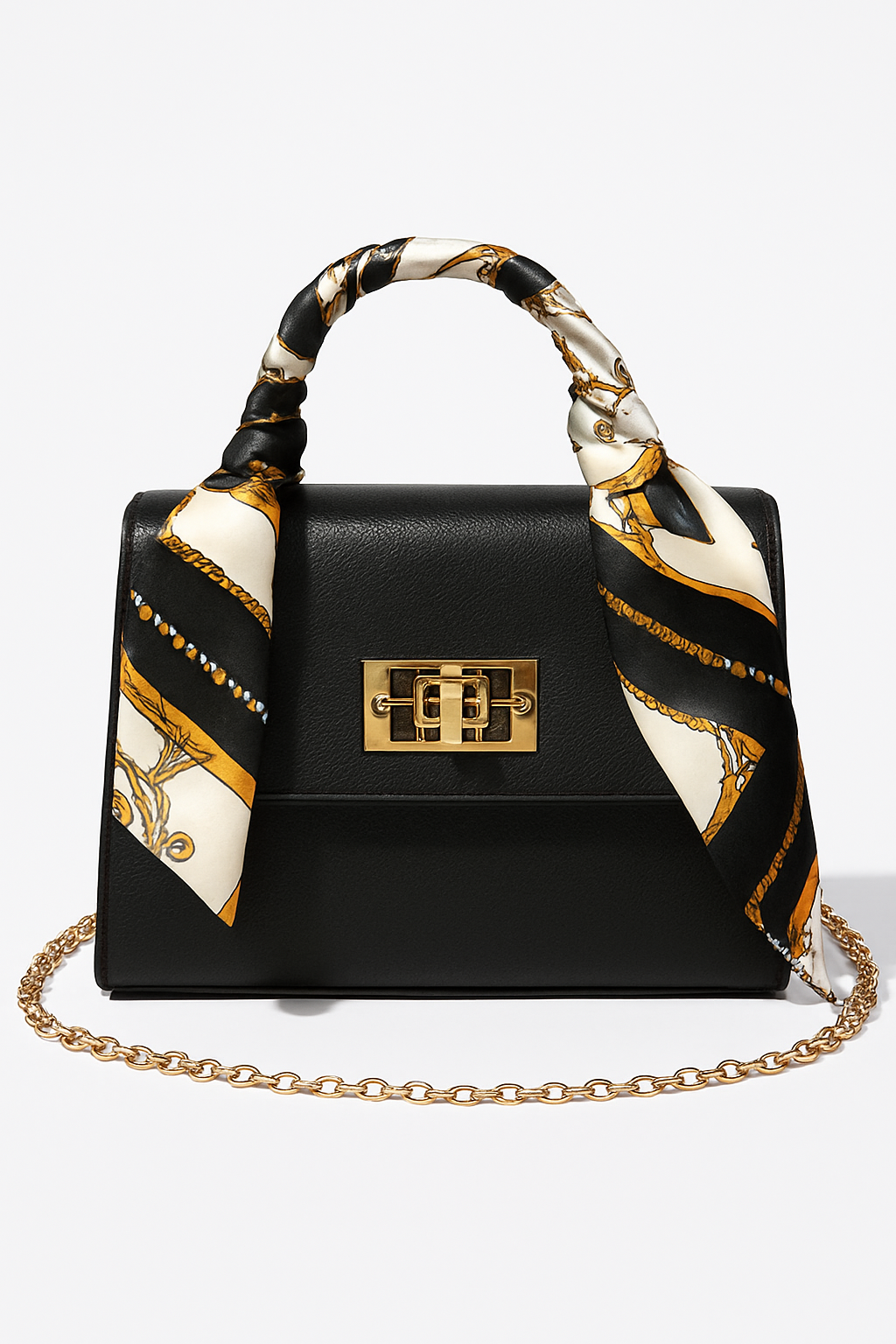 Alina – Chic Handbag with Scarf Detail - Image 1