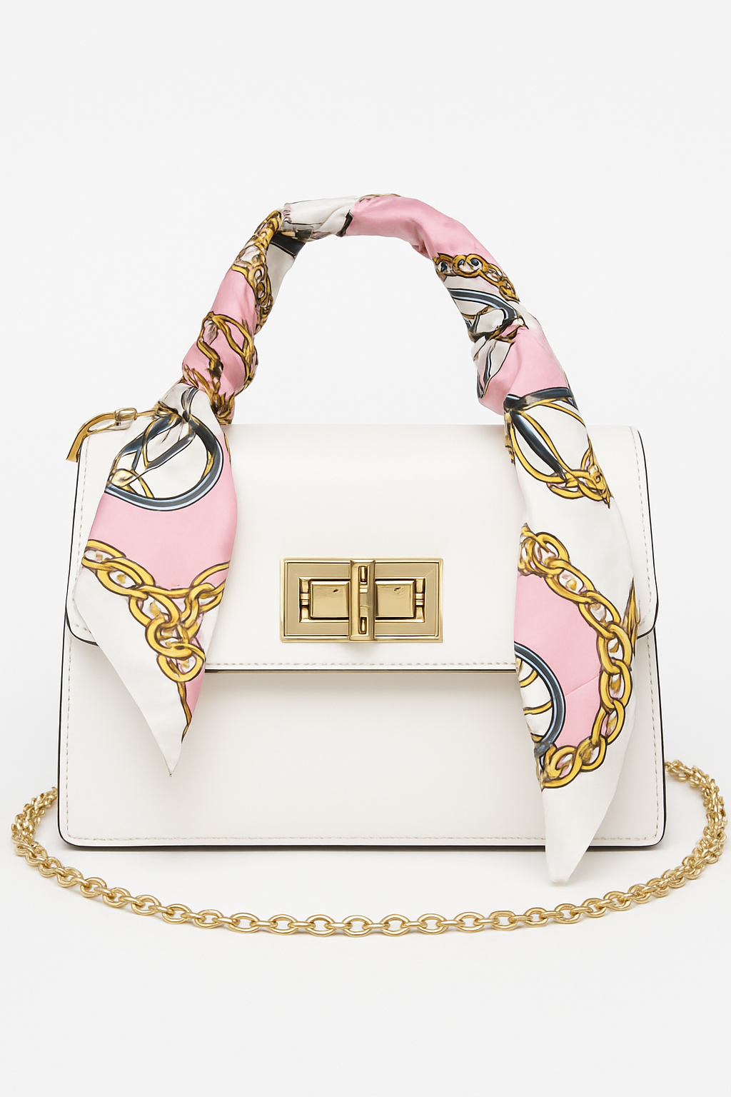 Alina – Chic Handbag with Scarf Detail - Image 3