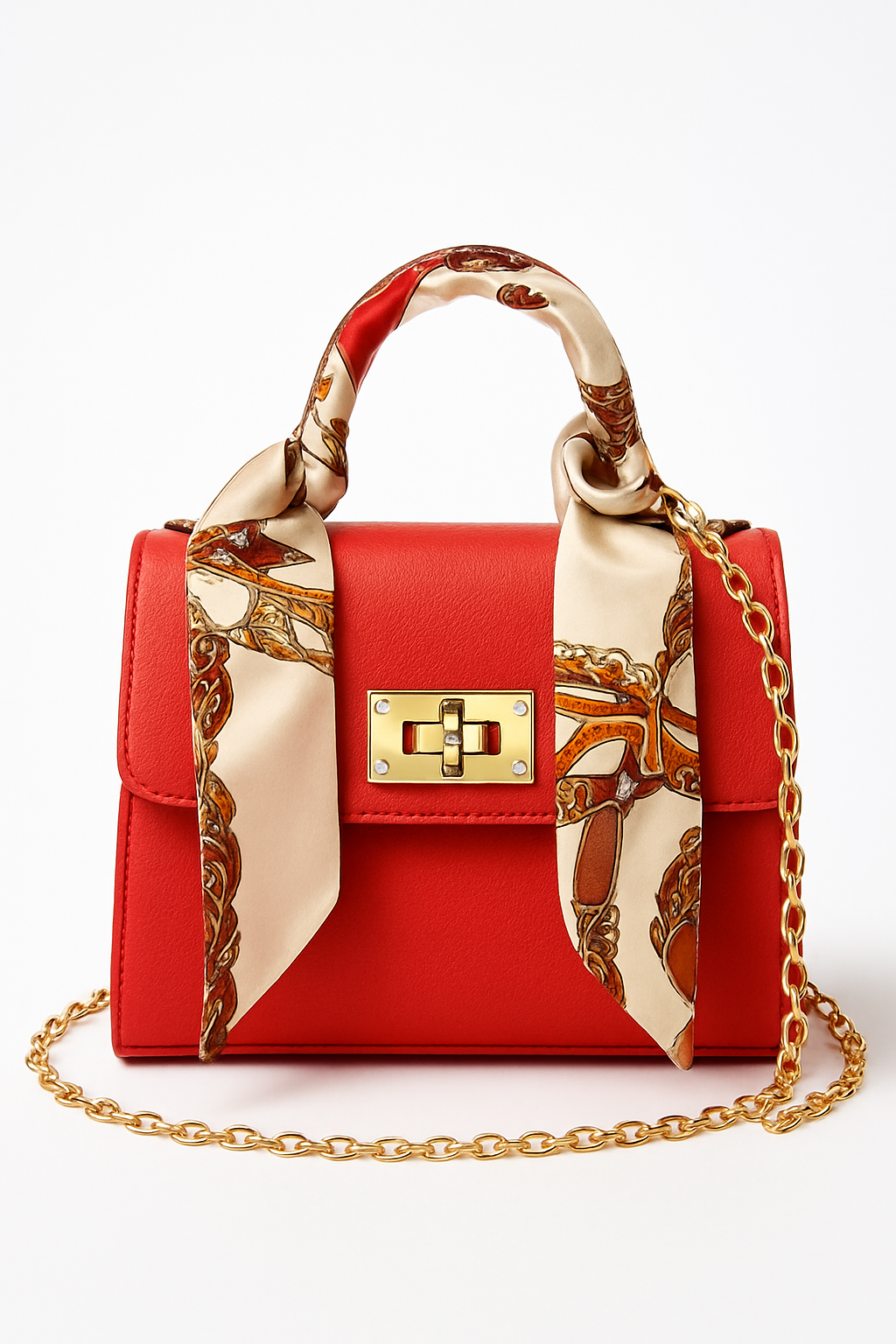 Alina – Chic Handbag with Scarf Detail - Image 4