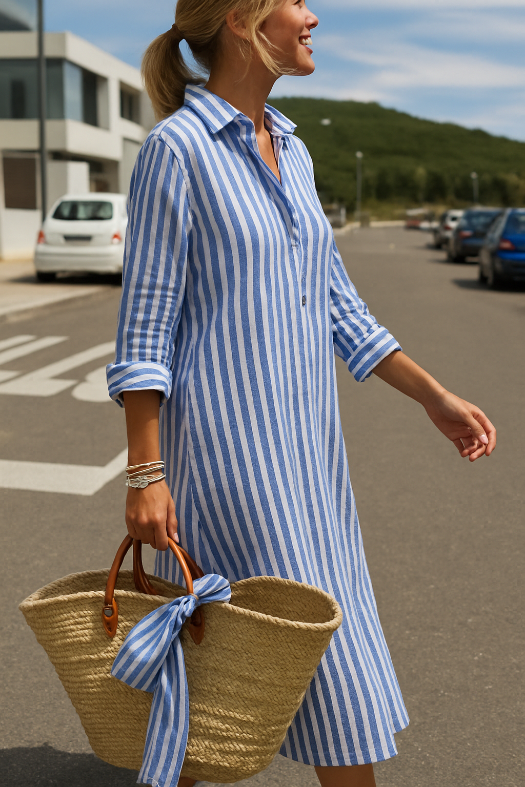 Lara – Classic Striped Shirt for Women - Image 6