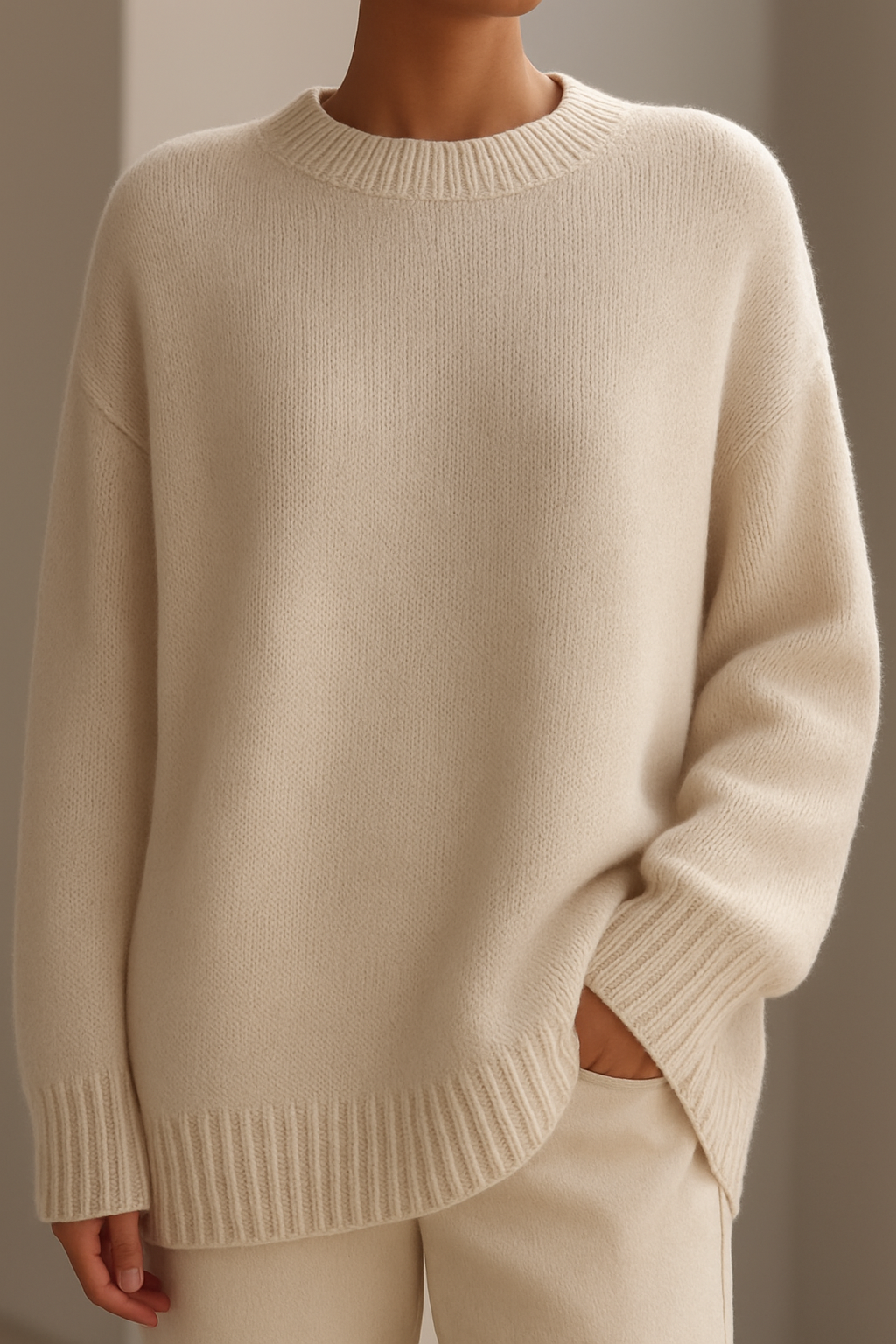 Laura – Cozy Oversized Knit Sweater for Women - Image 2