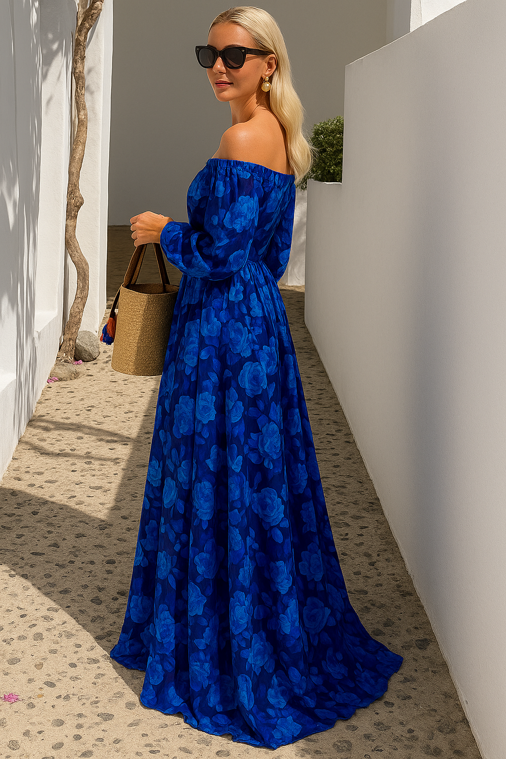 Katrin – Elegant Off-Shoulder Maxi Dress for Women - Image 3