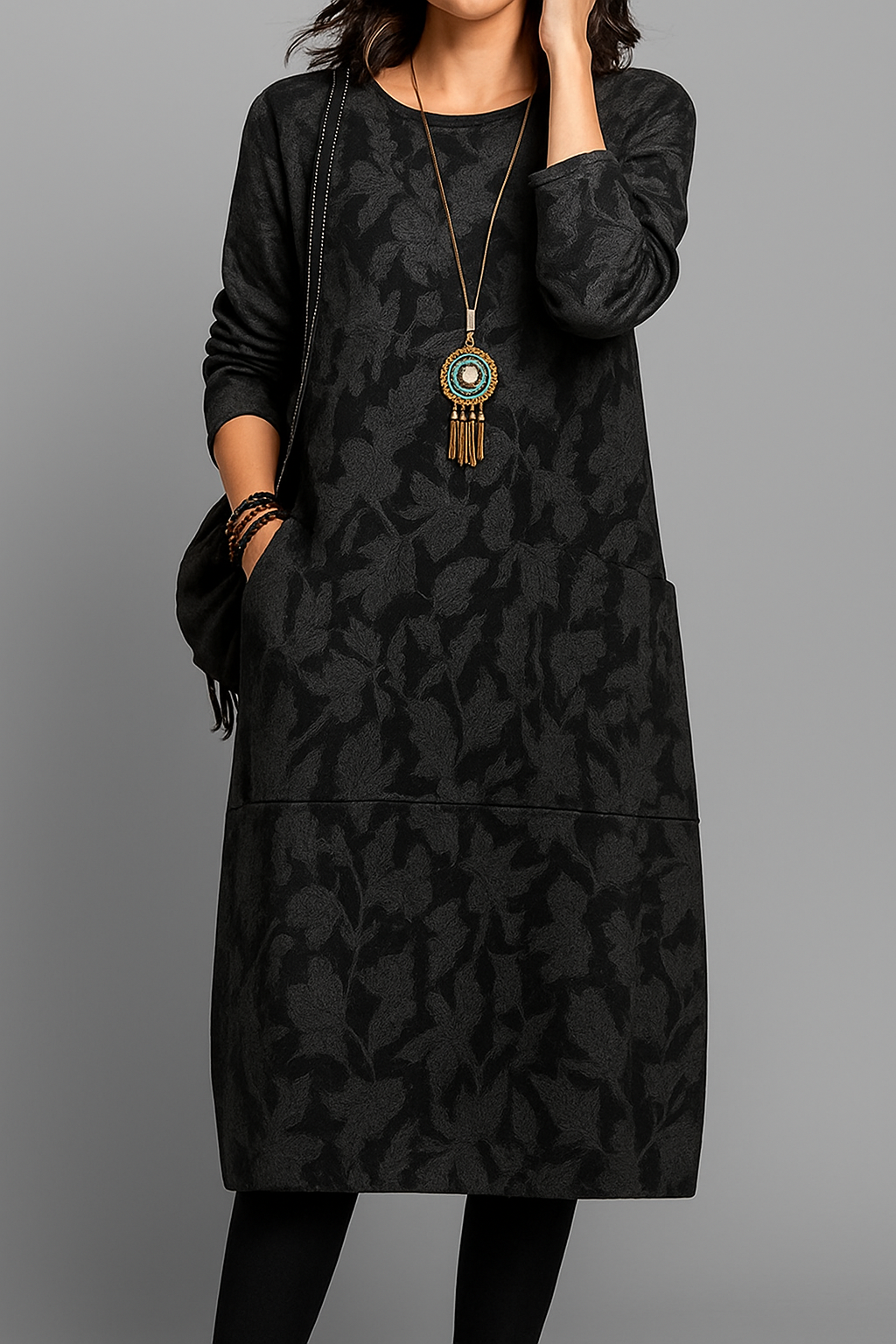 Gabriele – Casual round-neck Dress for Women - Image 4