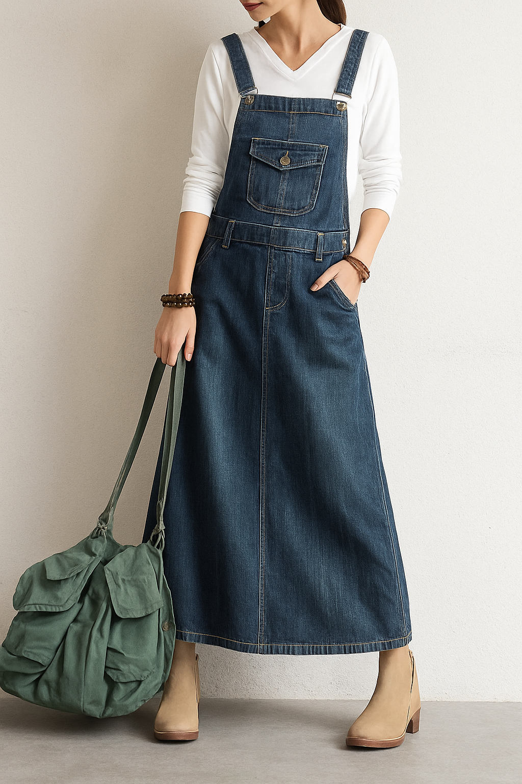 Sven – Casual Denim Overall Dress for Women - Image 1