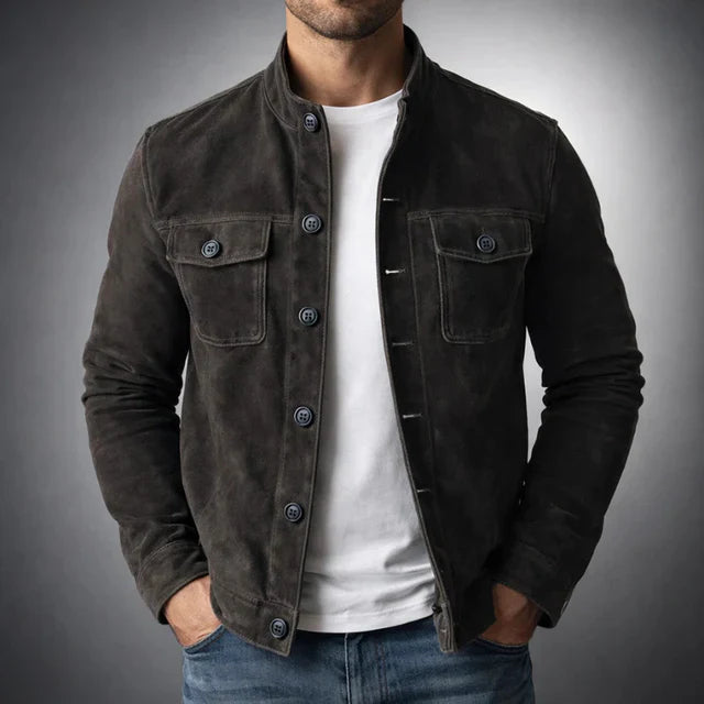 Herren Utility-Jacke im lässigen Design mit Knopfverschluss - J&B - 2 - Atelier-Zofia