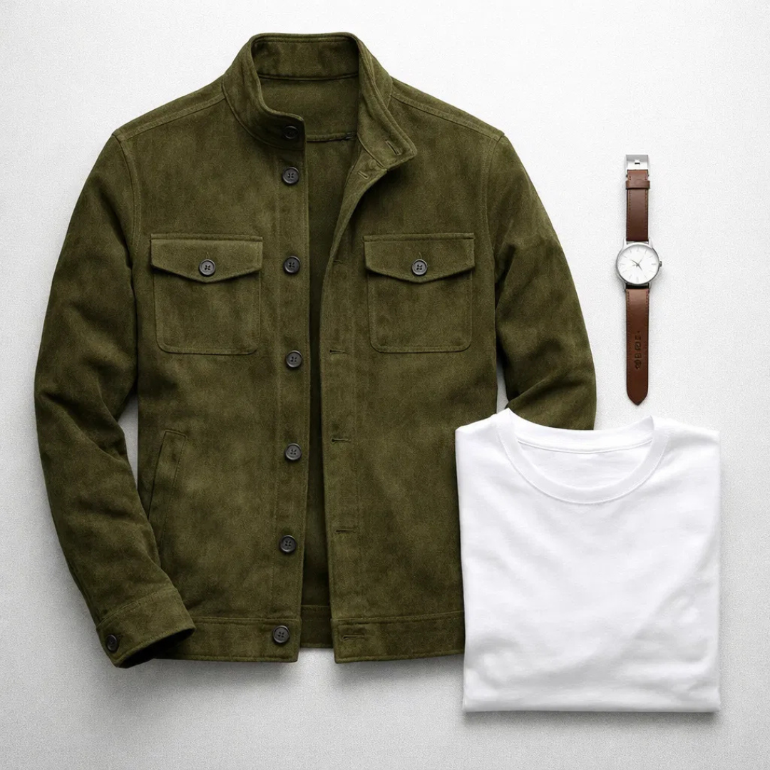 Herren Utility-Jacke im lässigen Design mit Knopfverschluss - J&B - 6 - Atelier-Zofia