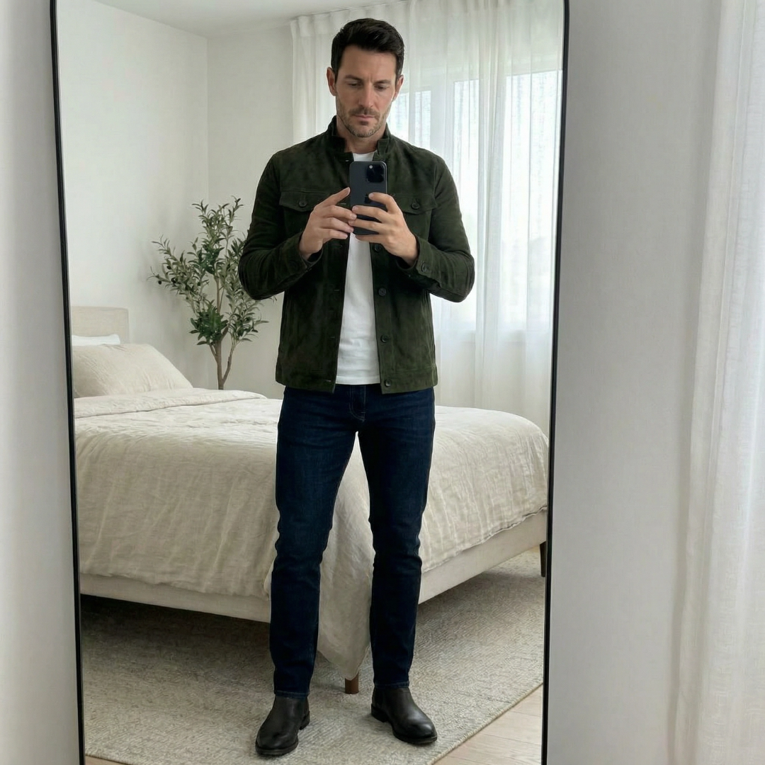 Herren Utility-Jacke im lässigen Design mit Knopfverschluss - J&B - 7 - Atelier-Zofia