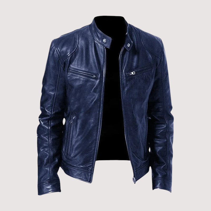 Herren Lederjacke – Elegante, strukturierte Passform mit praktischen Taschen von J&B - 5 - Atelier-Zofia