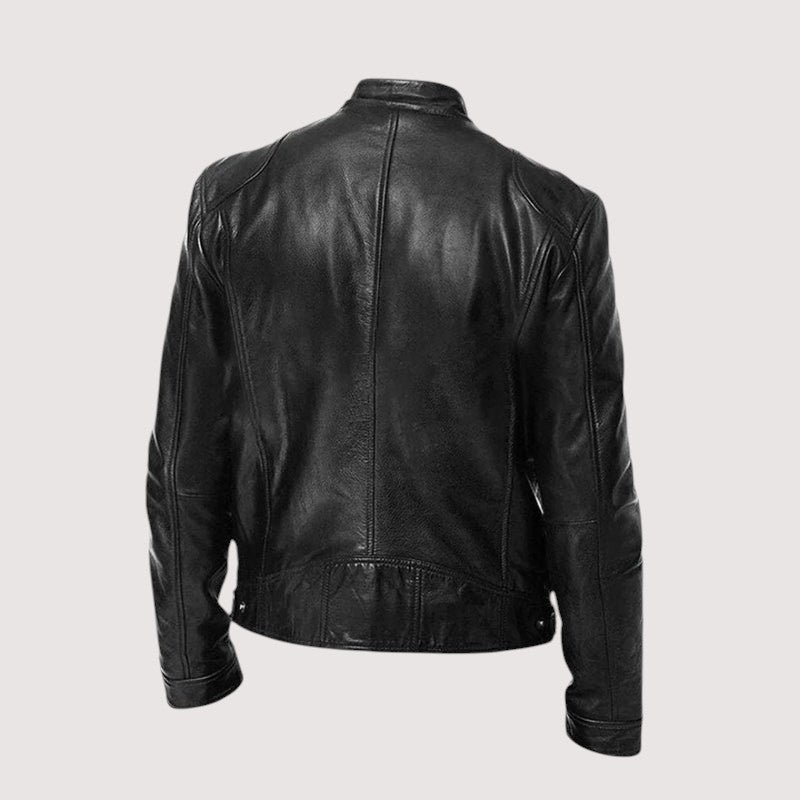 Herren Lederjacke – Elegante, strukturierte Passform mit praktischen Taschen von J&B - 7 - Atelier-Zofia