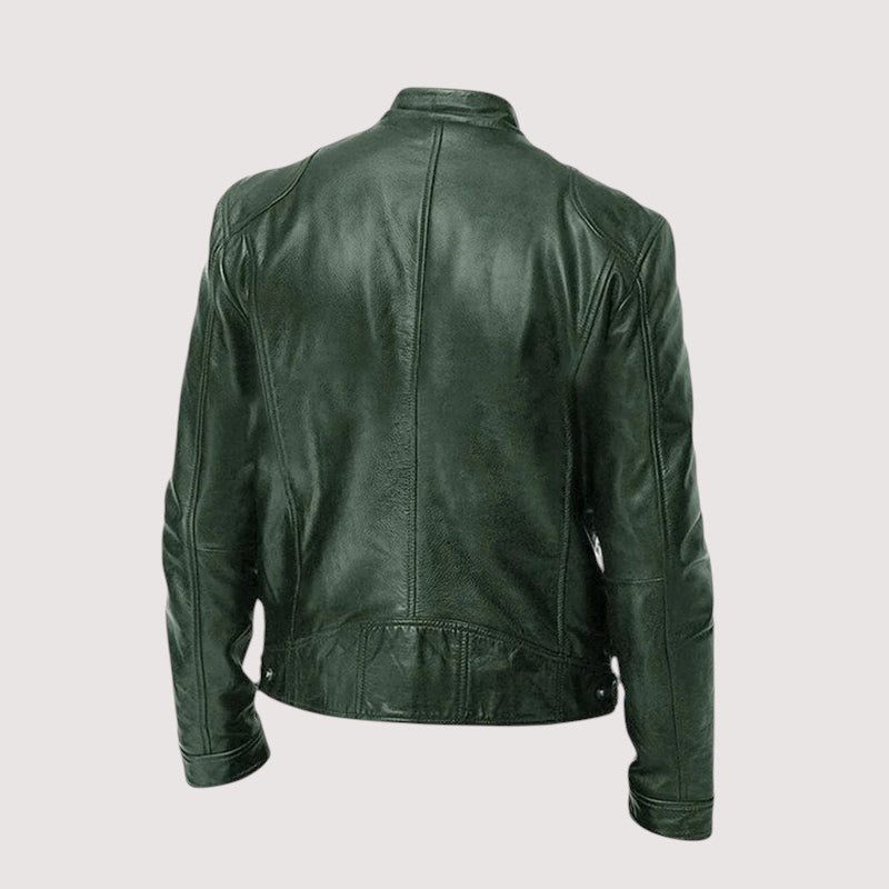 Herren Lederjacke – Elegante, strukturierte Passform mit praktischen Taschen von J&B - 8 - Atelier-Zofia