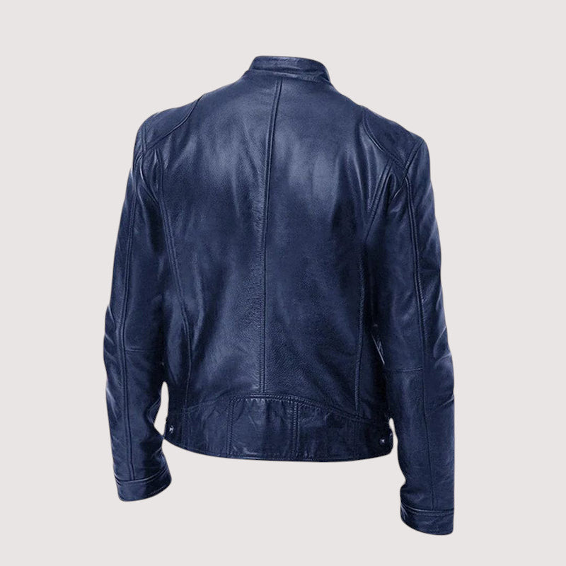 Herren Lederjacke – Elegante, strukturierte Passform mit praktischen Taschen von J&B - 9 - Atelier-Zofia