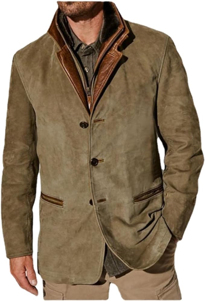 Stylische Herrenjacke im Utility-Design mit kontrastierendem Kragen - J&B - 1 - Atelier-Zofia