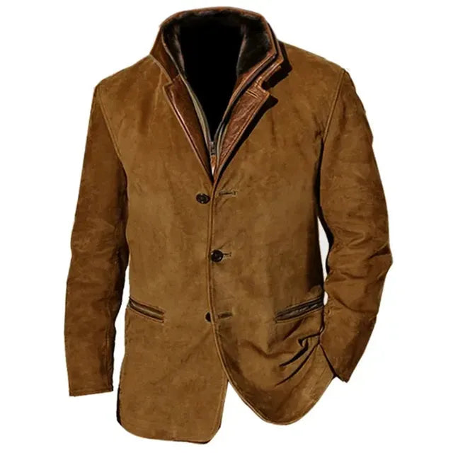 Stylische Herrenjacke im Utility-Design mit kontrastierendem Kragen - J&B - 4 - Atelier-Zofia