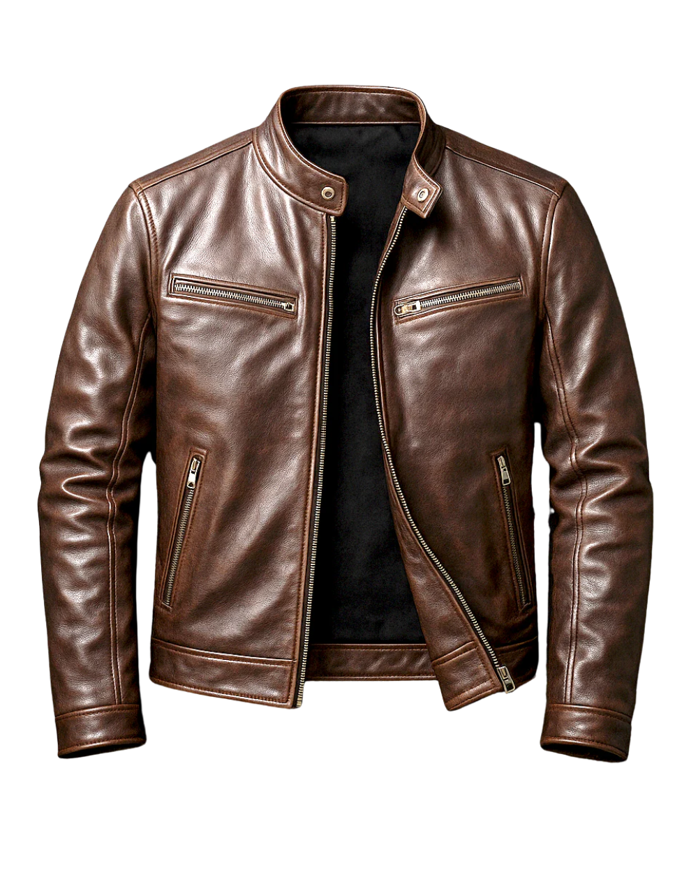 Herren Lederjacke – Elegante Passform mit modernem Design - J&B - 2 - Atelier-Zofia