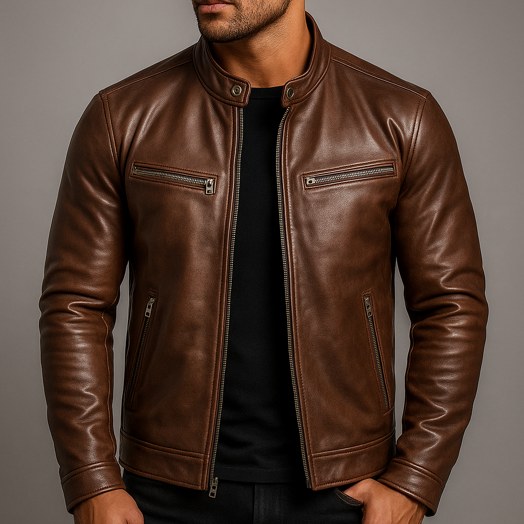 Herren Lederjacke – Elegante Passform mit modernem Design - J&B - 6 - Atelier-Zofia