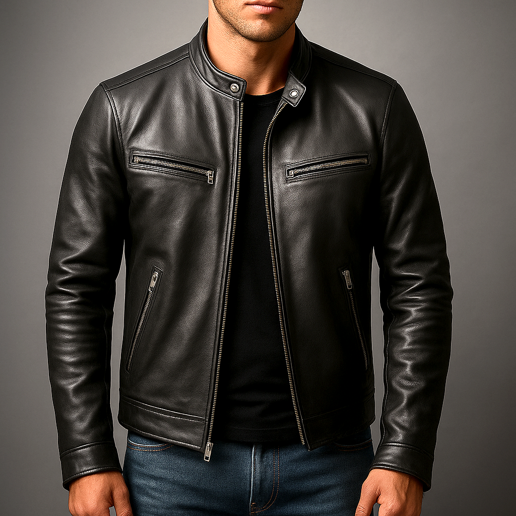 Herren Lederjacke – Elegante Passform mit modernem Design - J&B - 7 - Atelier-Zofia