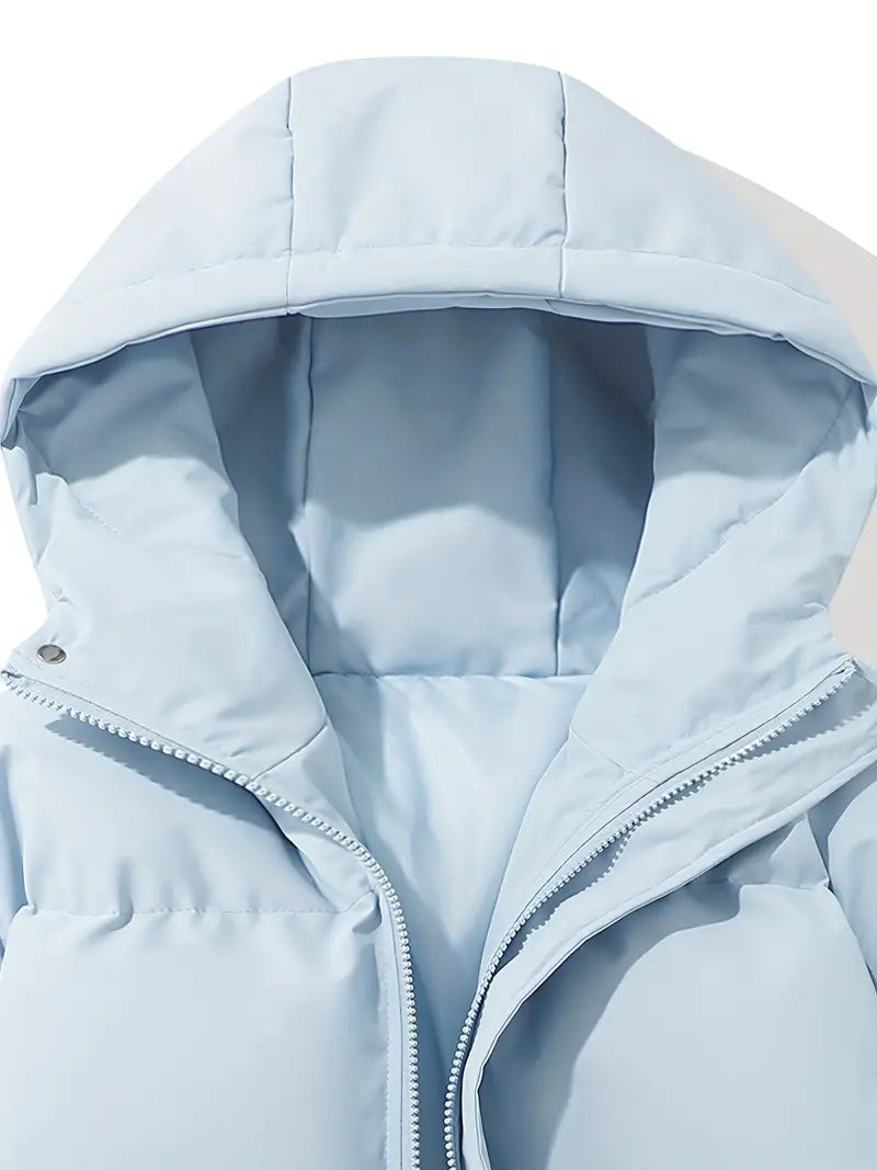 Damen Steppjacke mit Kapuze und durchgehendem Reißverschluss - J&B - 29 - Atelier-Zofia