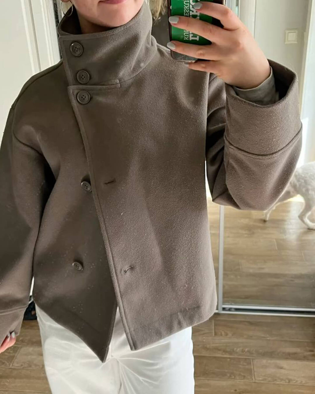 Elegante Damenjacke mit hohem Kragen und lässiger Passform - J&B - 4 - Atelier-Zofia