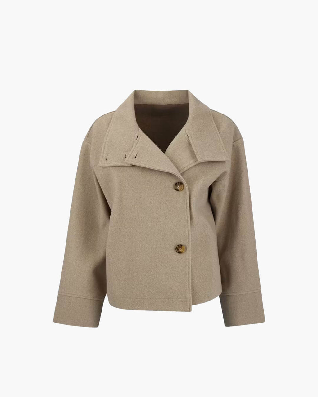 Elegante Damenjacke mit hohem Kragen und lässiger Passform - J&B - 11 - Atelier-Zofia