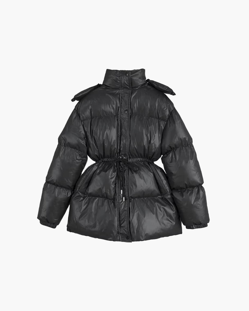 Damen Daunenjacke mit Taillenkordelzug und langer Silhouette - J&B - 2 - Atelier-Zofia