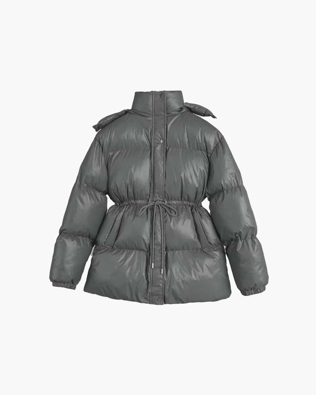 Damen Daunenjacke mit Taillenkordelzug und langer Silhouette - J&B - 8 - Atelier-Zofia