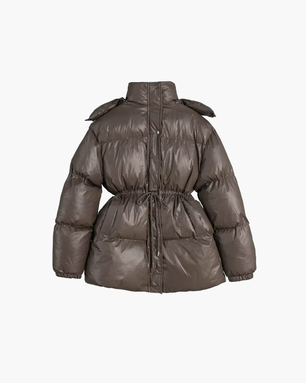 Damen Daunenjacke mit Taillenkordelzug und langer Silhouette - J&B - 11 - Atelier-Zofia
