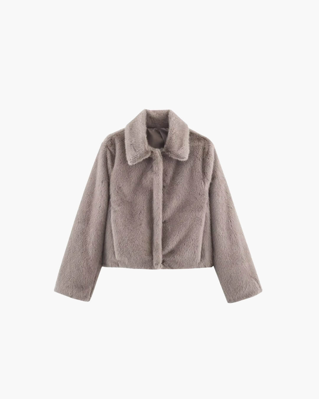 Elegante Damen Kunstfelljacke, Kurzschnitt für stilvolle Auftritte - J&B - 12 - Atelier-Zofia