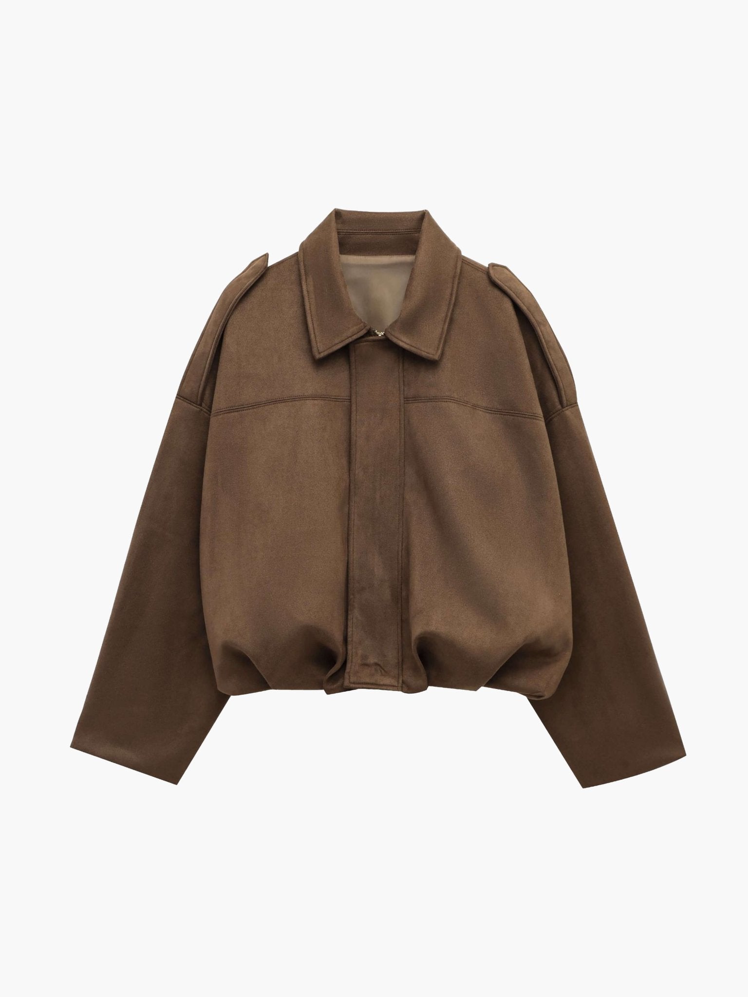 Damen Bomberjacke im modernen Oversized-Design mit robustem Reißverschluss - J&B - 8 - Atelier-Zofia