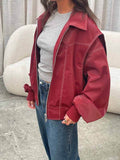 Damen Bomberjacke im Oversize-Design mit praktischen Reißverschluss - J&B - 1 - Atelier-Zofia