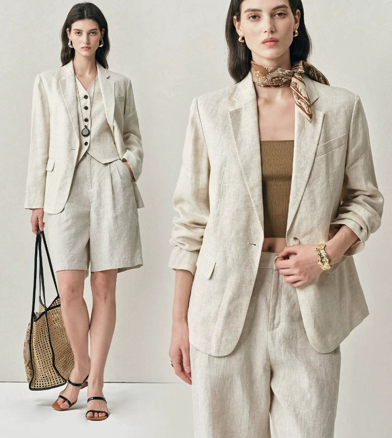 Lässiger Damen Blazer mit elegantem Revers - J&B - 4 - Atelier-Zofia