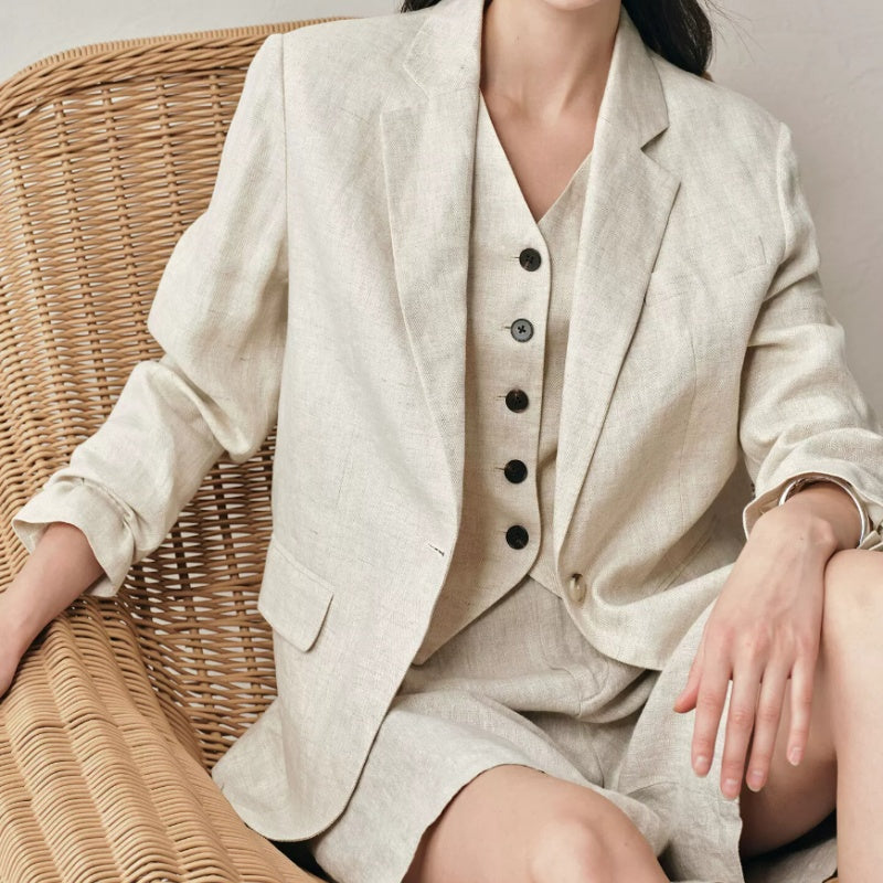 Lässiger Damen Blazer mit elegantem Revers - J&B - 8 - Atelier-Zofia