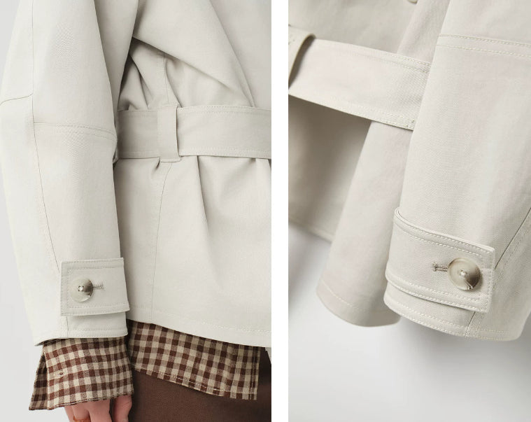 Modische Damenjacke mit doppelter Knopfleiste und lockerer Passform - J&B - 7 - Atelier-Zofia