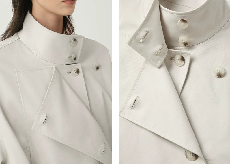 Modische Damenjacke mit doppelter Knopfleiste und lockerer Passform - J&B - 9 - Atelier-Zofia