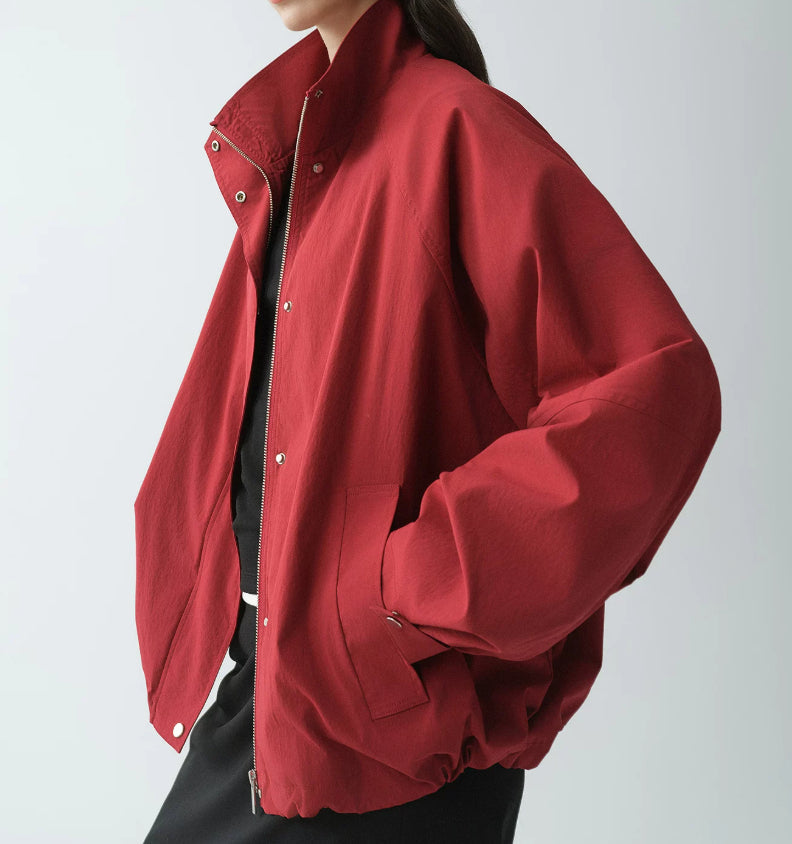 Damen Bomberjacke im lässigen Stil mit praktischem Reißverschluss - J&B - 3 - Atelier-Zofia